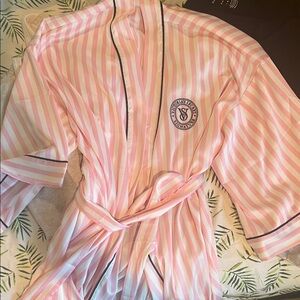 Victoria's Secret Pink Striped Robe